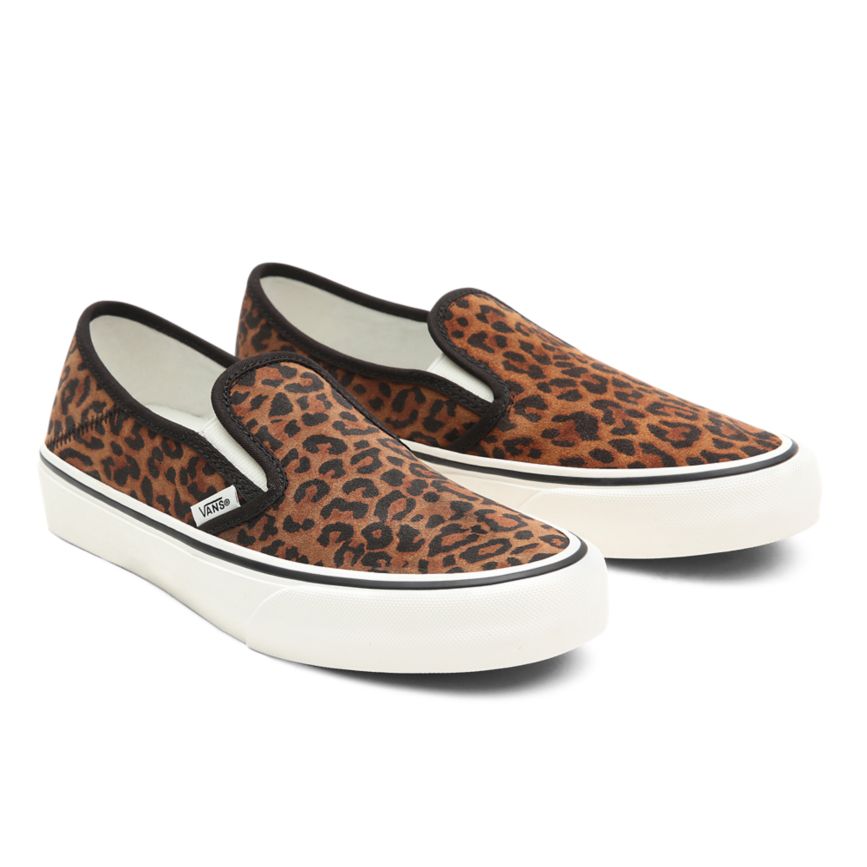 Women's Vans Suede Leopard Slip-On SF Shoes India Online - Multicolor/White [NJ1068495]